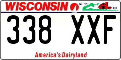 WI license plate 338XXF