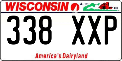 WI license plate 338XXP