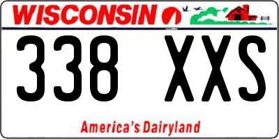 WI license plate 338XXS