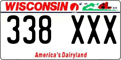 WI license plate 338XXX