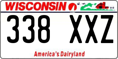 WI license plate 338XXZ