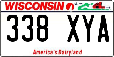 WI license plate 338XYA