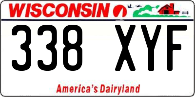 WI license plate 338XYF