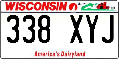 WI license plate 338XYJ