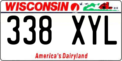 WI license plate 338XYL