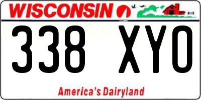 WI license plate 338XYO