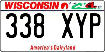 WI license plate 338XYP