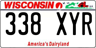 WI license plate 338XYR