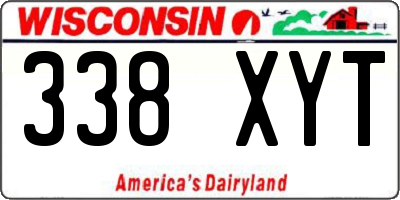 WI license plate 338XYT