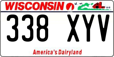WI license plate 338XYV