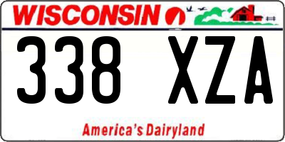 WI license plate 338XZA