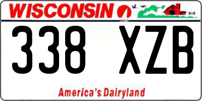 WI license plate 338XZB