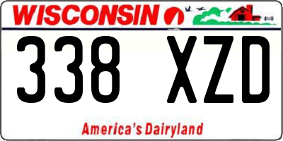 WI license plate 338XZD