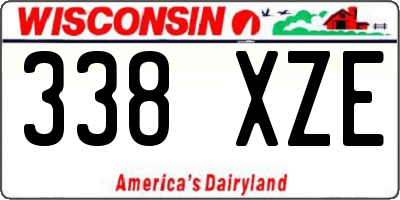 WI license plate 338XZE