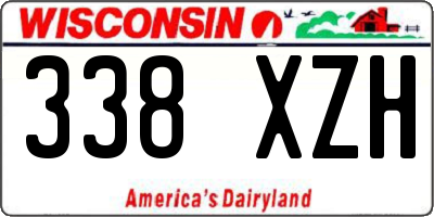 WI license plate 338XZH