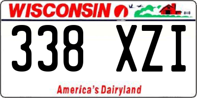 WI license plate 338XZI