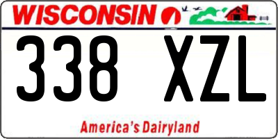 WI license plate 338XZL