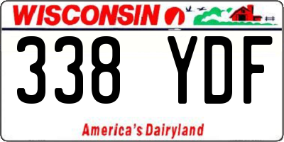 WI license plate 338YDF