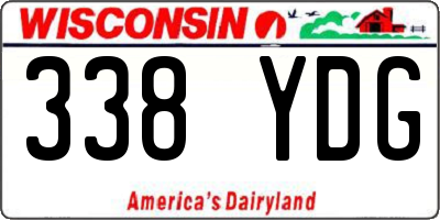 WI license plate 338YDG
