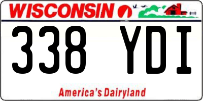WI license plate 338YDI