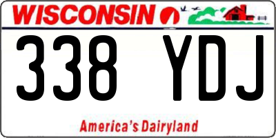WI license plate 338YDJ
