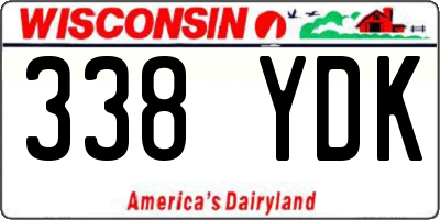 WI license plate 338YDK