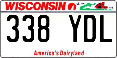 WI license plate 338YDL