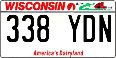 WI license plate 338YDN