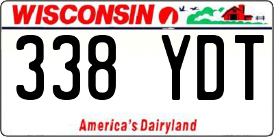 WI license plate 338YDT
