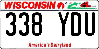 WI license plate 338YDU
