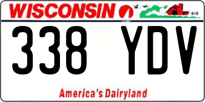 WI license plate 338YDV