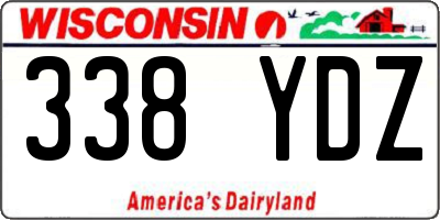 WI license plate 338YDZ