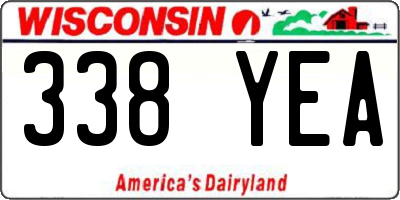 WI license plate 338YEA