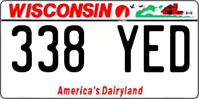 WI license plate 338YED
