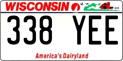WI license plate 338YEE