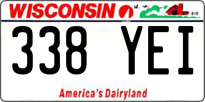 WI license plate 338YEI