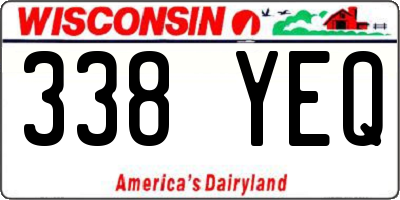 WI license plate 338YEQ