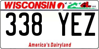 WI license plate 338YEZ