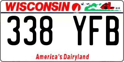 WI license plate 338YFB