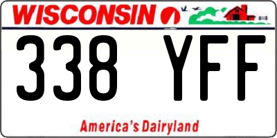 WI license plate 338YFF