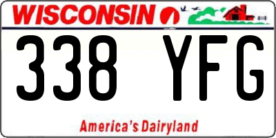 WI license plate 338YFG