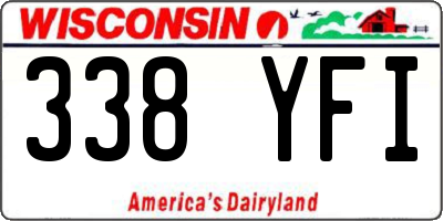 WI license plate 338YFI