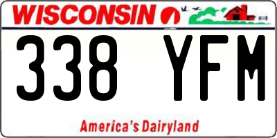 WI license plate 338YFM