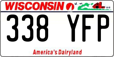 WI license plate 338YFP