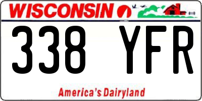 WI license plate 338YFR