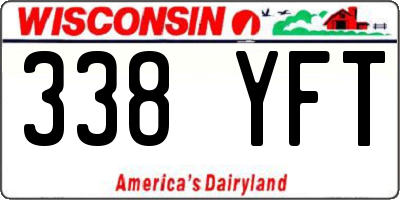 WI license plate 338YFT