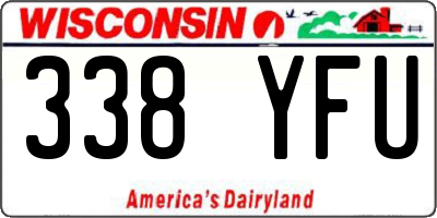 WI license plate 338YFU