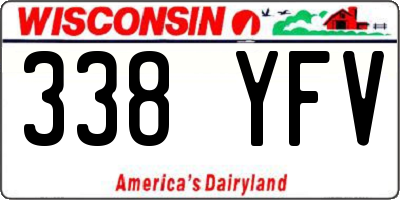 WI license plate 338YFV