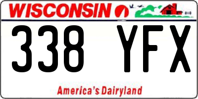 WI license plate 338YFX