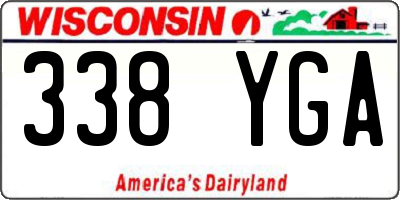 WI license plate 338YGA